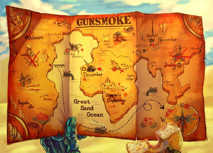 Map of Gunsmoke