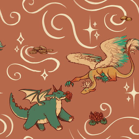 Dragon Surface Design (Red)