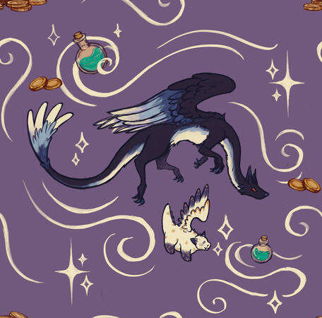 Dragon Surface Design (Blue)